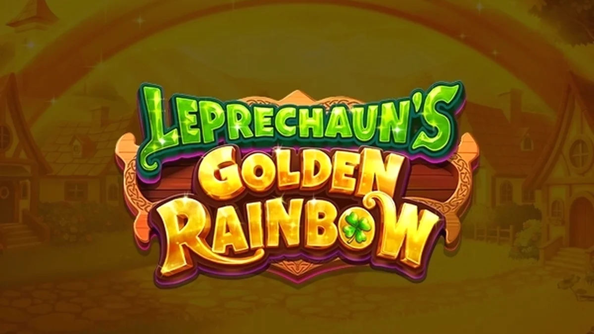 Tampilan visual slot Leprechaun's Golden Rainbow dengan tema pelangi dan pot emas.